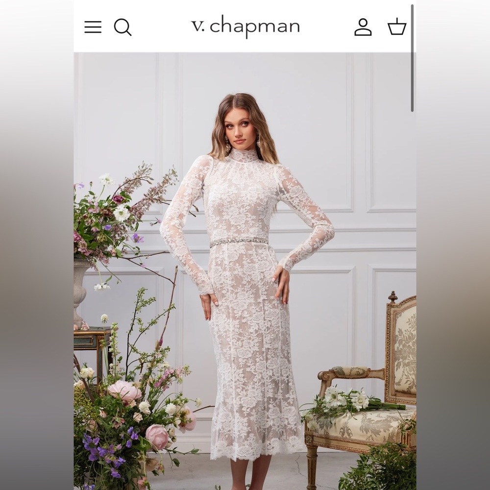 V Chapman Greta Chantilly Lace Dress